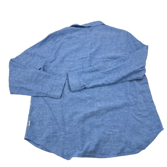 Orvis XL Light Blue Long Sleeve Linen Blend Button-Up Shirt‎ NWT - Picture 7 of 9